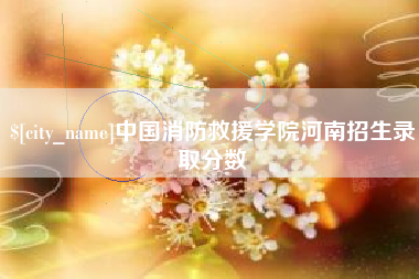 嘉峪关中国消防救援学院河南招生录取分数