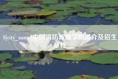 嘉峪关中国消防救援学院简介及招生章程