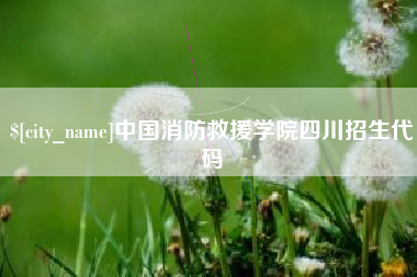 嘉峪关中国消防救援学院四川招生代码