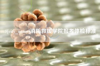 嘉峪关消防救援学院报考体检标准