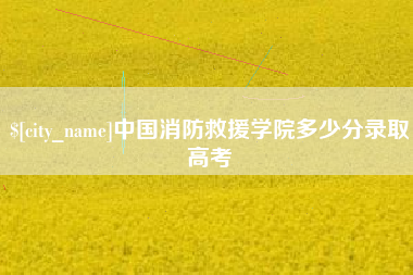 嘉峪关中国消防救援学院多少分录取高考