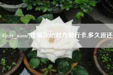 嘉峪关诈骗冻结对方银行卡,多久返还