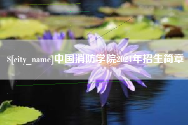 嘉峪关中国消防学院2024年招生简章