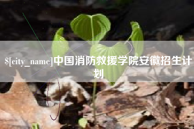 嘉峪关中国消防救援学院安徽招生计划