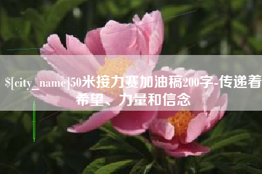 嘉峪关50米接力赛加油稿200字-传递着希望、力量和信念