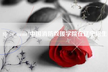 嘉峪关中国消防救援学院在辽宁招生
