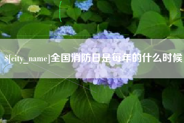 嘉峪关全国消防日是每年的什么时候