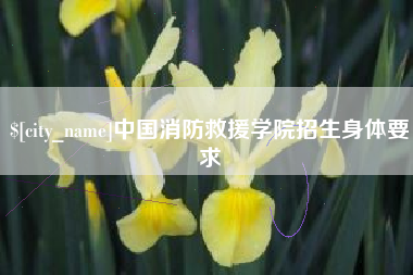 嘉峪关中国消防救援学院招生身体要求