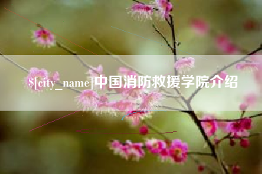 嘉峪关中国消防救援学院介绍