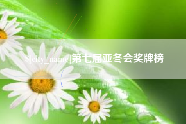 嘉峪关第七届亚冬会奖牌榜