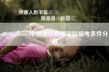 嘉峪关中国消防救援学院报考条件分数
