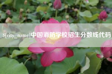 嘉峪关中国消防学校招生分数线代码