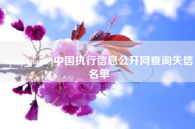 嘉峪关中国执行信息公开网查询失信名单