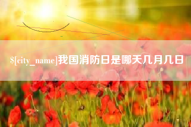 嘉峪关我国消防日是哪天几月几日