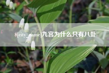 嘉峪关九宫为什么只有八卦