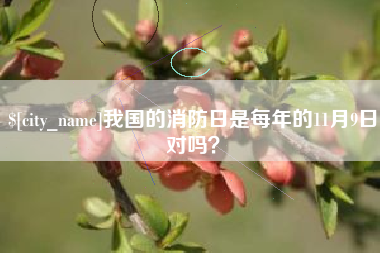 嘉峪关我国的消防日是每年的11月9日对吗？