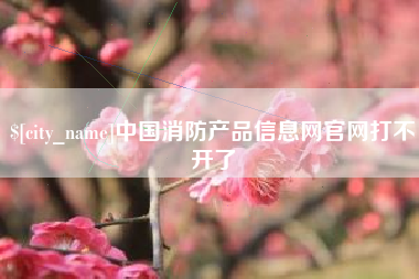 嘉峪关中国消防产品信息网官网打不开了