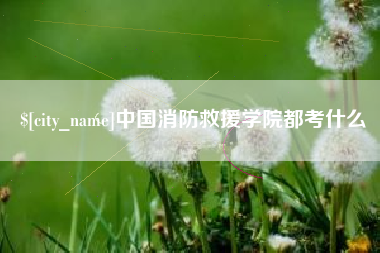 嘉峪关中国消防救援学院都考什么
