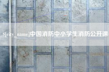 嘉峪关中国消防中小学生消防公开课
