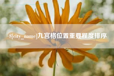 嘉峪关九宫格位置重要程度排序