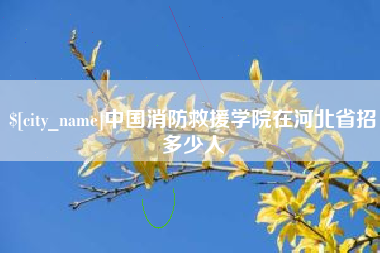 嘉峪关中国消防救援学院在河北省招多少人