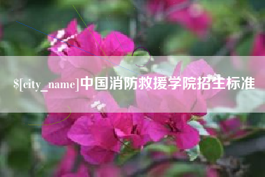 嘉峪关中国消防救援学院招生标准