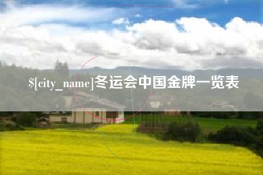 嘉峪关冬运会中国金牌一览表