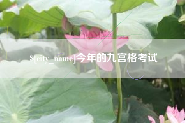 嘉峪关今年的九宫格考试