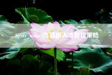 嘉峪关九宫格人才管理策略