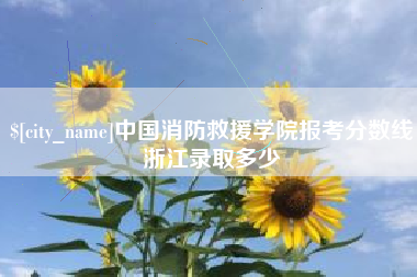 嘉峪关中国消防救援学院报考分数线浙江录取多少