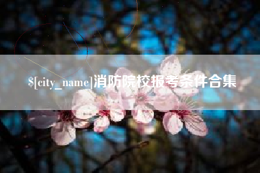 嘉峪关消防院校报考条件合集